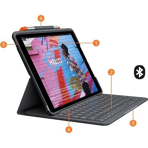Logitech Slim Folio iPad Air 10.5 in� 3. Nesil Uyumlu Klavyeli K�l�f (Nordic,Q)