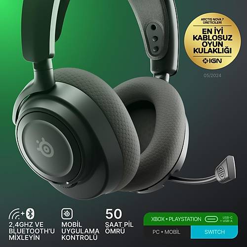 Steelseries Arctis Nova 7X Gen2 Kablosuz Siyah Gaming Kulakl�k