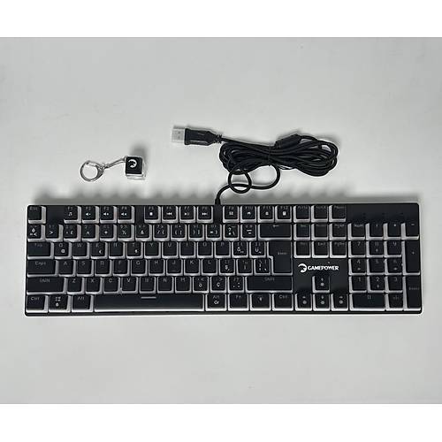 Gamepower Suki Mekanik Mavi Switch Puding Keycaps T�rk�e Q 104 Tu� USB Gaming Klavye (OUTLET)