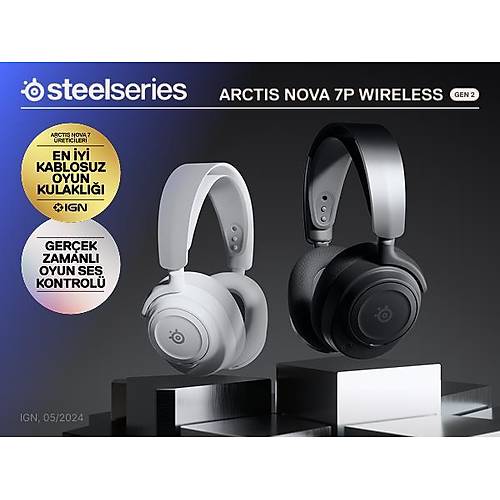 Steelseries Arctis Nova 7P Gen2 Kablosuz Beyaz Gaming Kulakl�k