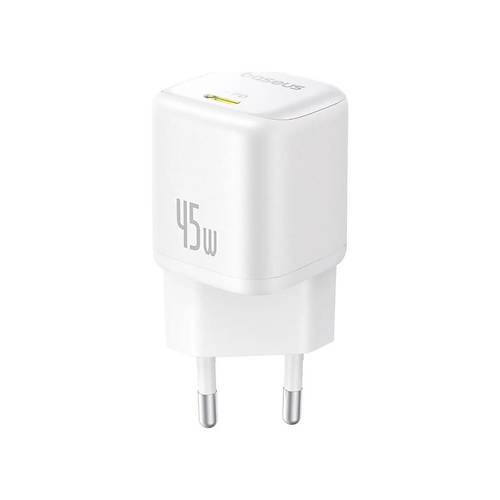 Baseus Picogo Gan6 Pro 45W Usb-C Ultra Mini H�zl� �arj Aleti, Beyaz