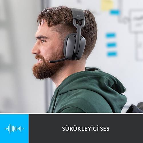 Logitech Zone Vibe 100 Mikrofonlu Kablosuz Bluetooth Kulak st Kulaklk - Siyah