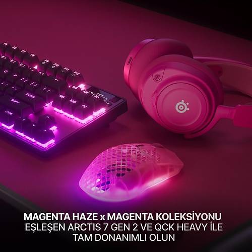 Steelseries Aerox 3 Wireless Gen 2 - Magenta  Haze 4K Kablosuz Gaming Mouse
