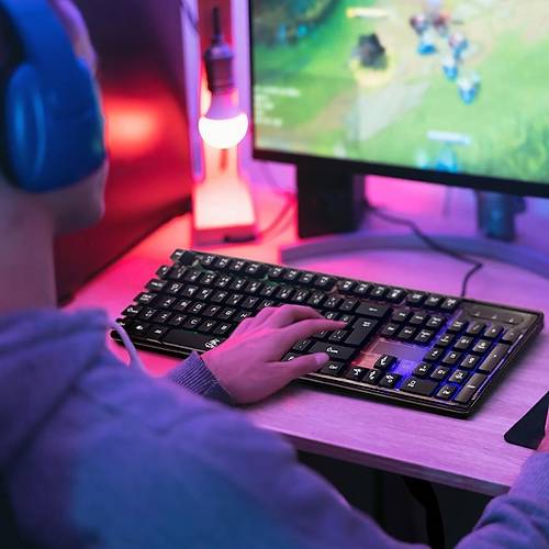 Dexim KBL707 Mekanik Hisli Rgb LED Arka I��kl� �effaf Gaming Oyuncu Klavye