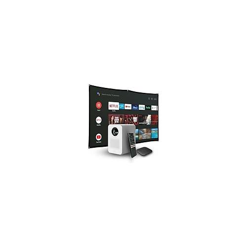 HP CC500 Yksek Parlak 3in1 Full Hd Projeksiyon 600 LED Lms Ev Iin Stick ve 84 In Perde Hediyeli