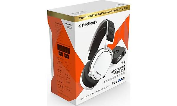 SteelSeries Arctis Pro Hi-Res Wireless Kablosuz Oyuncu Kulaklýðý Beyaz