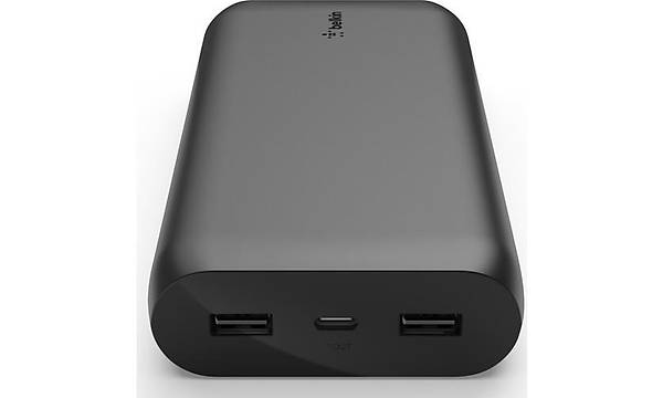 Belkin Taþýnabilir Power Bank Þarj Aleti 20K (Taþýnabilir Þarh Cihazý - USB Port, 20000MAH Kapasite , Iphone, Airpods, Ipad, Samsung, Google ve Daha Fazlasý ile Uyumlu) - Siyah