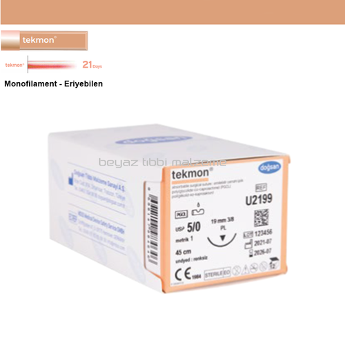 Do�san Tekmon - PGCL  3/0 18 mm. Ters Keskin - �T4183 - 75 cm.