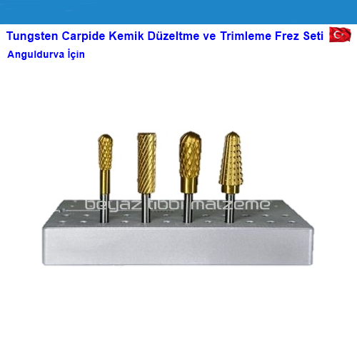 Tungsten Carpide Kemik Dzeltme ve Trimleme Frez Seti - Anguldurva in