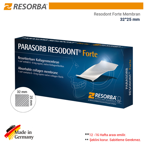 Resorba Parasorb Resodont Forte - Collagen Membran 32 x 25 mm