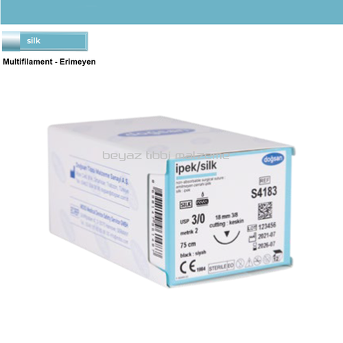 Do�san �pek 4/0 18 mm. Ters Keskin - S3183 - 75 cm.