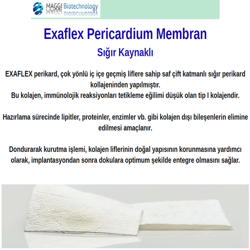 Maggi Exaflekx Pericardium Membran  30 x 30 - 0,3 mm. 1 Adet