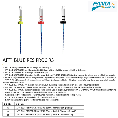 endo, endodonti, kanal eğesi, endodonti kanal eğesi, af blue resiproc ...