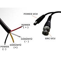 Bnc + Erkek Power G Soketi 30 Cm Kablo / 1297