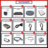 8 KAMERALI  GVENLK KAMERA SSTEM - 2MP AHD KAMERA SSTEM -  500GB HDD - 100 MT KABLOLU