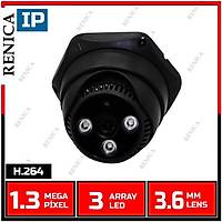 1,3 MP 3 Array Led 3,6 MM Lens Siyah Dome IP Kamera - 1513