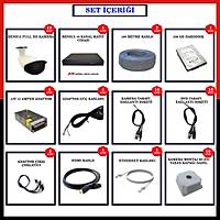 10 KAMERALI  GVENLK KAMERA SSTEM - 2MP AHD KAMERA SSTEM -  500GB HDD - 200 MT KABLOLU