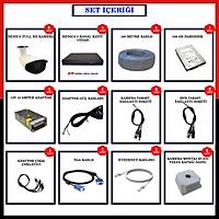 6 KAMERALI  GVENLK KAMERA SSTEM - 2MP AHD KAMERA SSTEM -  500GB HDD - 100 MT KABLOLU