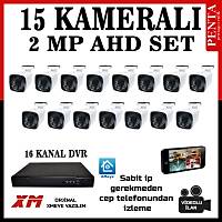 15 KAMERALI  GVENLK KAMERA SSTEM - 2MP AHD KAMERA SSTEM -  500GB HDD - 250 MT KABLOLU