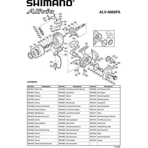 SHIMANO ALIVIO 6000 FA 4.9:1 TUR 1XSSS+1 BB