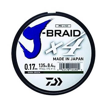 Daiwa J-Braid 4B Koyu Yeşil 135m İp Misina