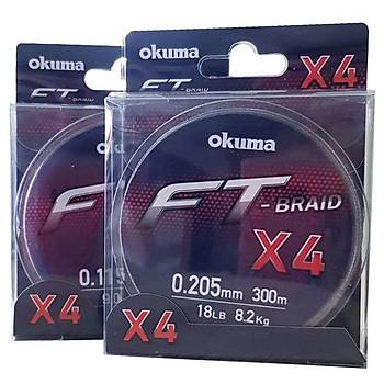 FT Okuma 4 Braided Line 300 mt Grey rg p