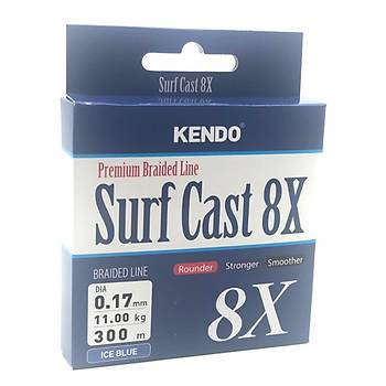 Kendo Surf Cast 8X Fıghtıng 300 mt Örgü İp ( ICE BLUE)