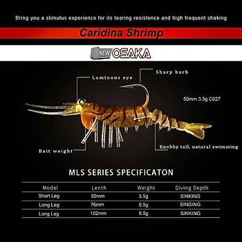 NEW Osaka Caridina Shrimp TPE Yumuak Karides 5 Cm 3,5 Gr