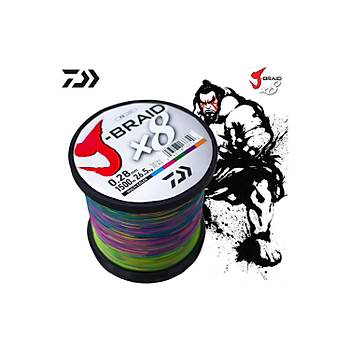 Daiwa JBraid 8B Multicolor 1500m p Misina 0,42mm #PE 8