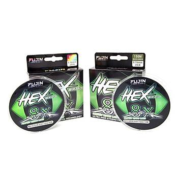 Fujin Hex Braid 8x 150mt Moss Green PE p Misina 0,16 mm