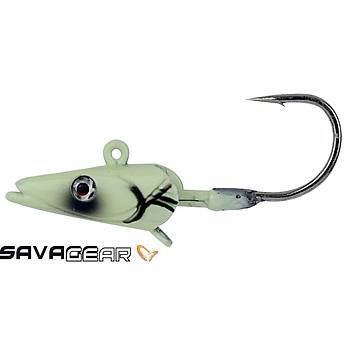 Savage gear Sandeel Jig Head 16g 3/0 - 3pcs Glow Suni Yem