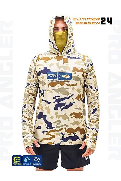 Fujin Pro Angler S24 Buff&Hoodie Natural Camo
