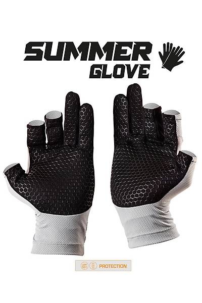 Fujin Pro Angler S24 Summer Gloves Grey Eldiven