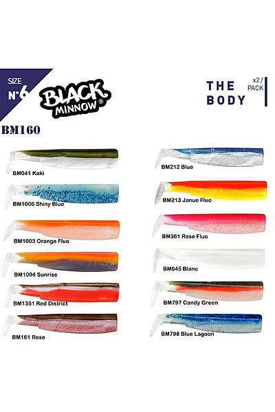 Fiiish Black Minnow BM200/6 2X Gvde Silikon Yem