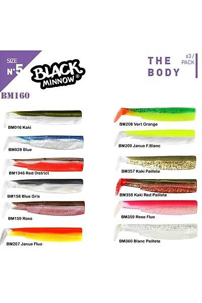 Fiiish Black Minnow BM160/5 3X Gvde Silikon Yem