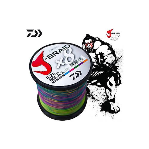 Daiwa JBraid 8B Multicolor 1500m İp Misina 0,42mm #PE 8