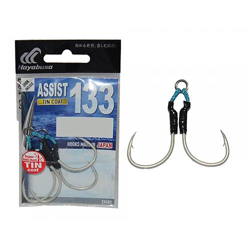 Hayabusa EX 402 Jig Assist İğnesi Double Hook 2'li Paket Size :1 100Lbs