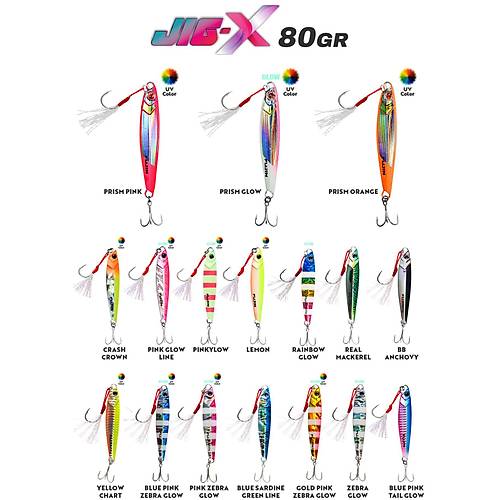 Fujin Jig-X 80gr Shore Jigging Jig Yem