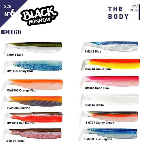 Fiiish Black Minnow BM200/6 2X Gvde Silikon Yem