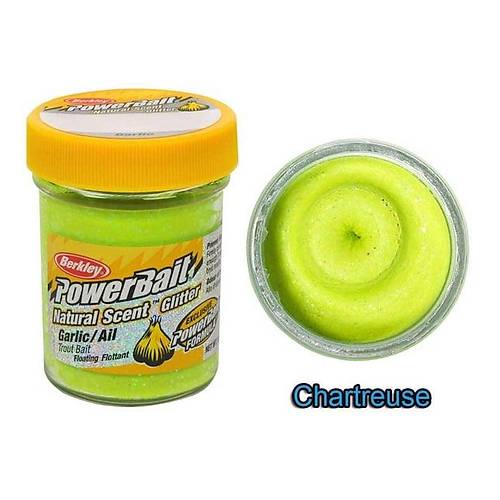 BERKLEY Powerbait Natural Glitter Trout Bait Garlic