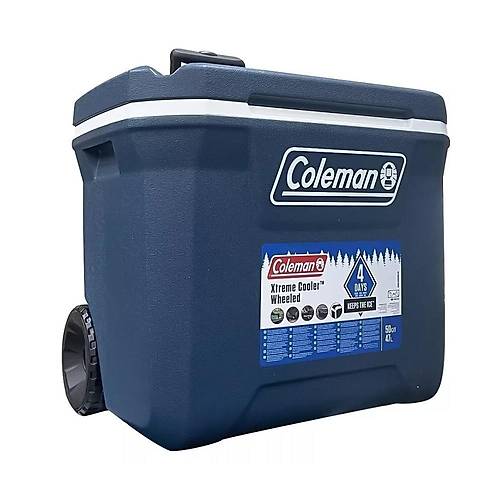 Coleman Xtreme Cooler Wheeled 50 QT Tekerlekli So�utucu Buzluk 47 Lt Space Blue