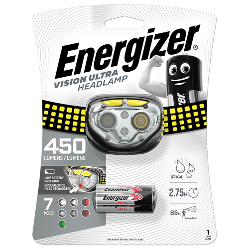 Energizer Vision Ultra Headlamp 450 Lumens Kafa Lambas�