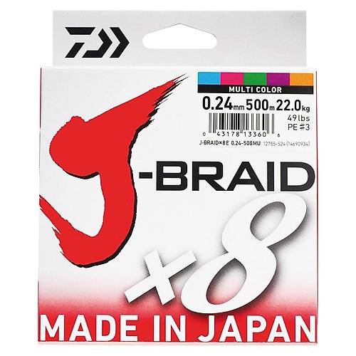 Daiwa J-Braid 8B MULTCOLOR 500m p Misina