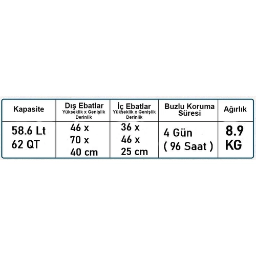 Coleman Xtreme Wheeled 62 QT Tekerlekli So�utucu Buzluk 58.6 Lt
