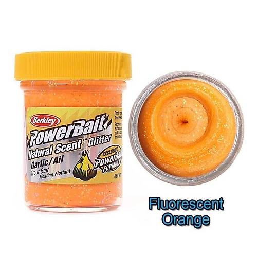 BERKLEY Powerbait Natural Glitter Trout Bait Garlic