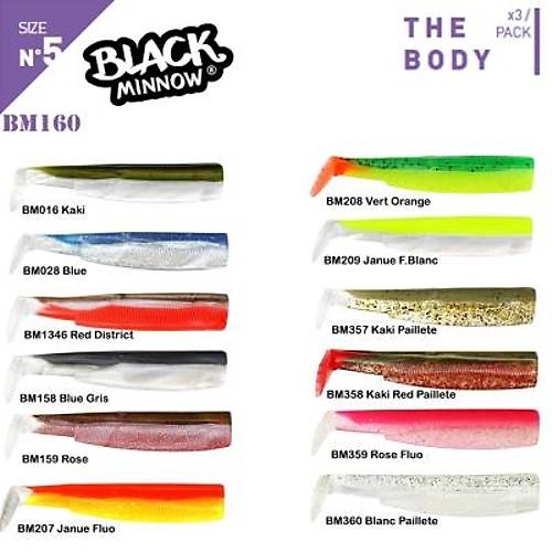 Fiiish Black Minnow BM160/5 3X Gvde Silikon Yem