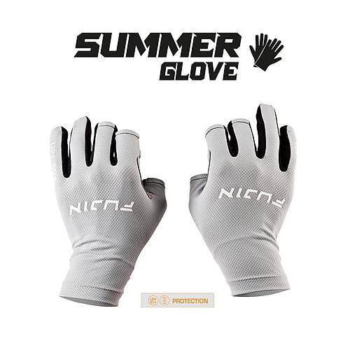 Fujin Pro Angler S24 Summer Gloves Grey Eldiven
