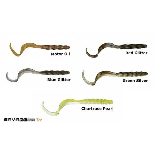 Savage gear LB Rib Worm 90 mm 10 Adet Suni Yem
