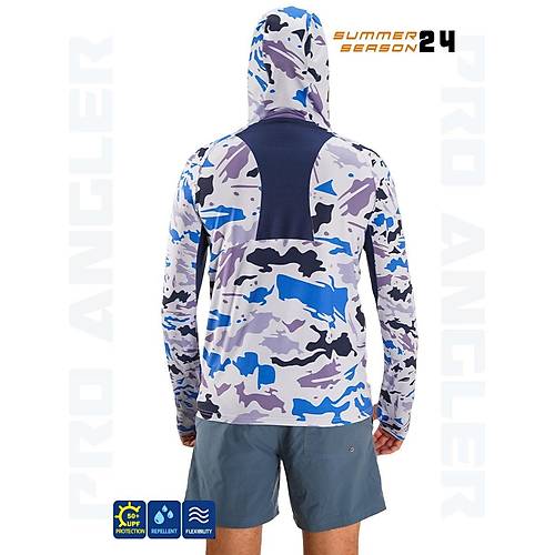 Fujin Pro Angler S24 Buff&Hoodi Natural Blue Camo