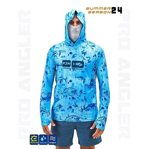 Fujin Pro Angler S24 Buff&Hoodie Blue Fish